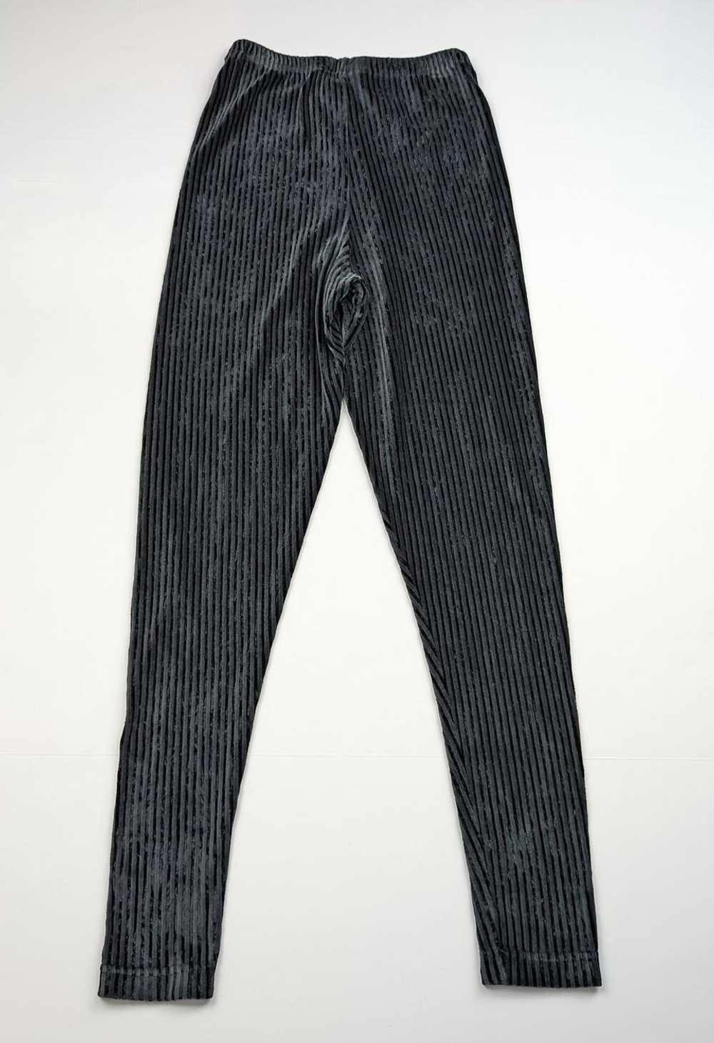 Moda International Gray Black Striped Velour… - image 3