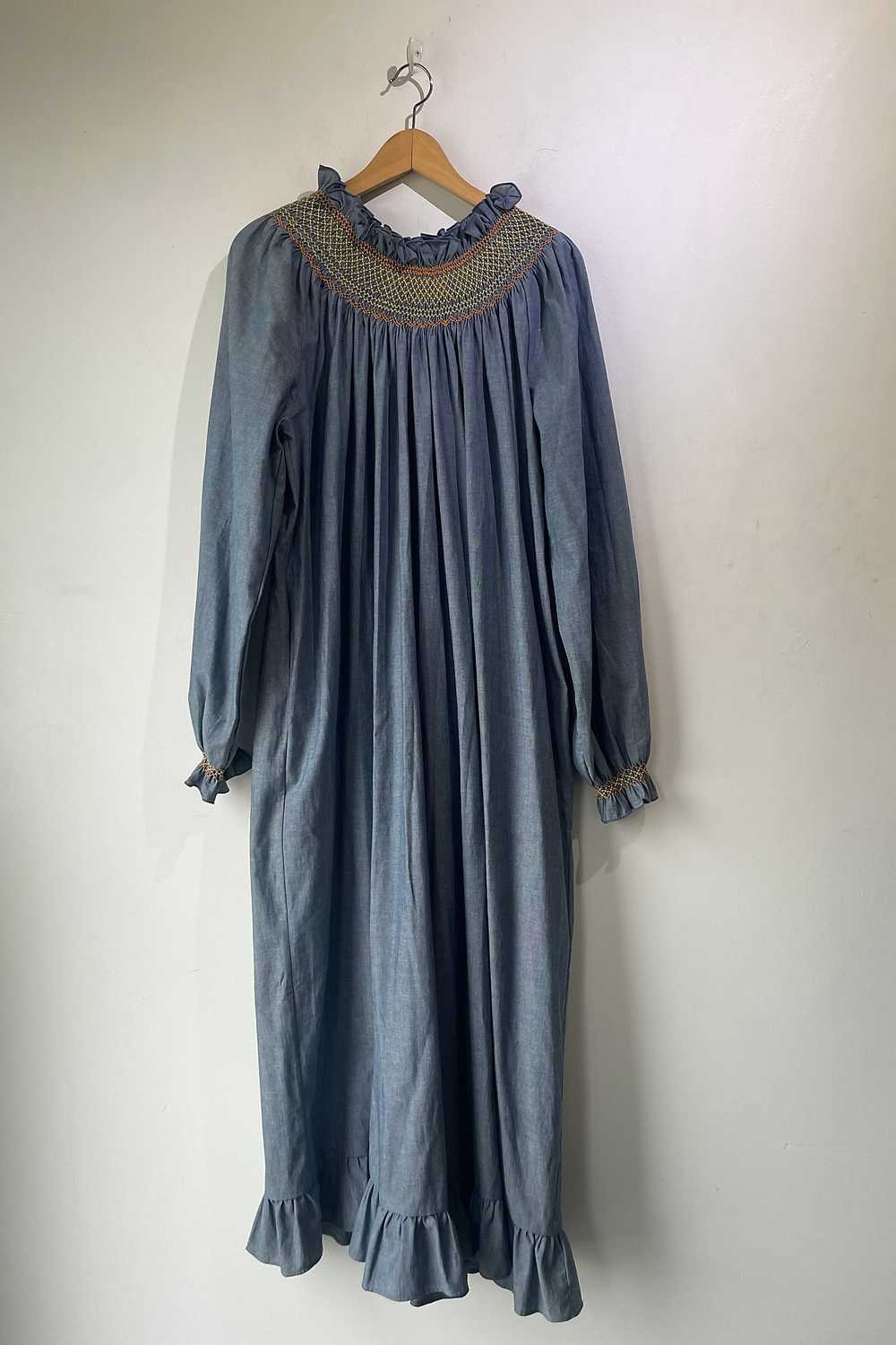 Loretta Caponi Chambray Dress Selected by The Cur… - image 1