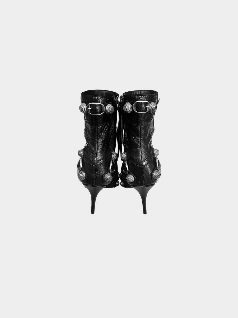 Balenciaga 2024 Black Leather Cagole Bootie - image 4