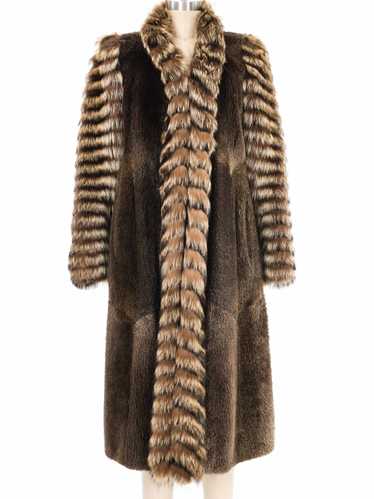 1970s Yves Saint Laurent Mixed Fur Coat