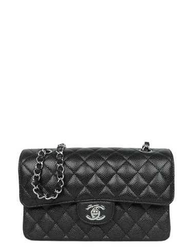 Chanel Black Caviar Small Double Flap Classic Bag