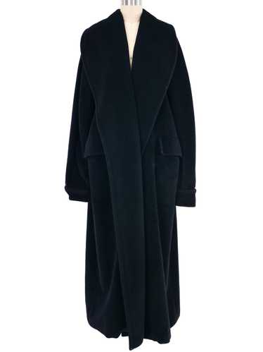 Max Mara Black Wool Overcoat