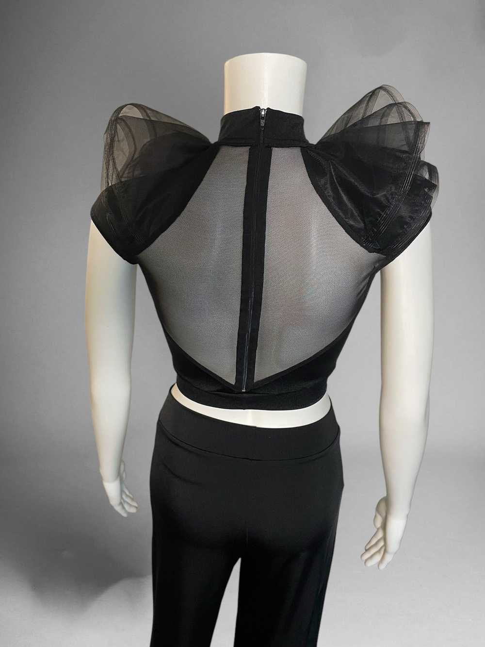 Dance costume - KELLE RUFFLE SHOULDER CROP TOP - image 2