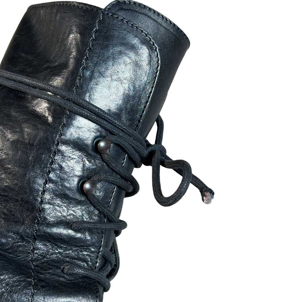 Ann Demeulemeester Vitello Back Lace Corset Boots - image 10