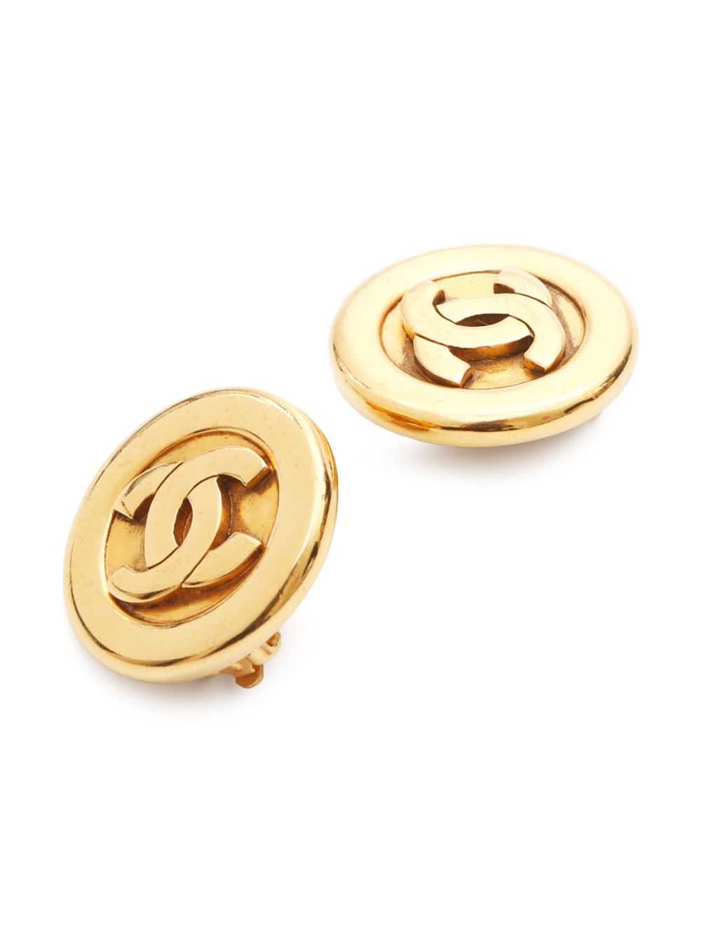 CHANEL Pre-Owned 1980-1990 CC clip-on earrings - … - image 3