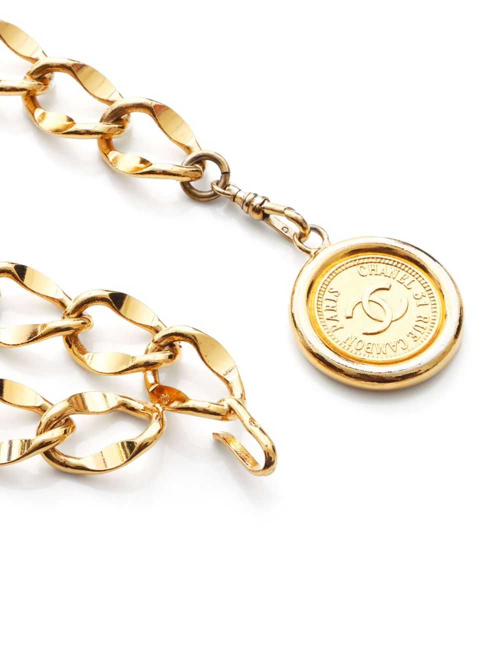 CHANEL Pre-Owned 1980-1990s CC Mark coin chain be… - image 3