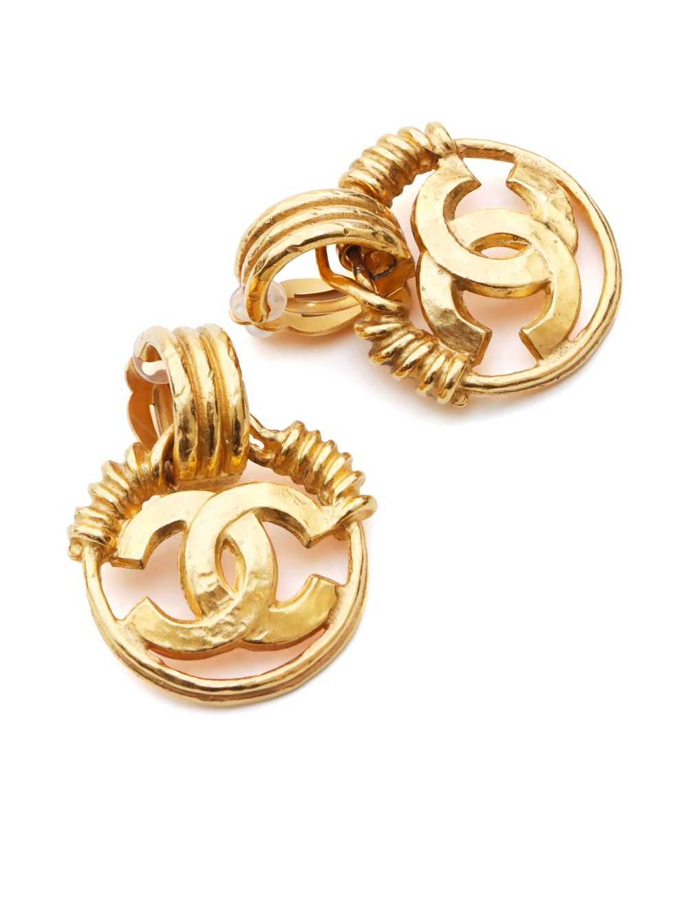 CHANEL Pre-Owned 2004 CC clip-on earrings - Gold - image 3