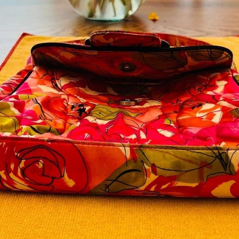 Vera Bradley Floral Pink Green  Bag - image 3