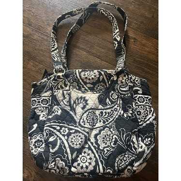 Vera Bradley Quilted Black and White Paisley Purse