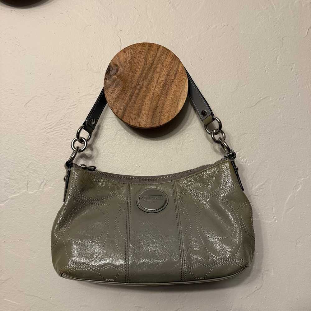 Coach Vintage Metallic Gray Shoulder and Crossbod… - image 1