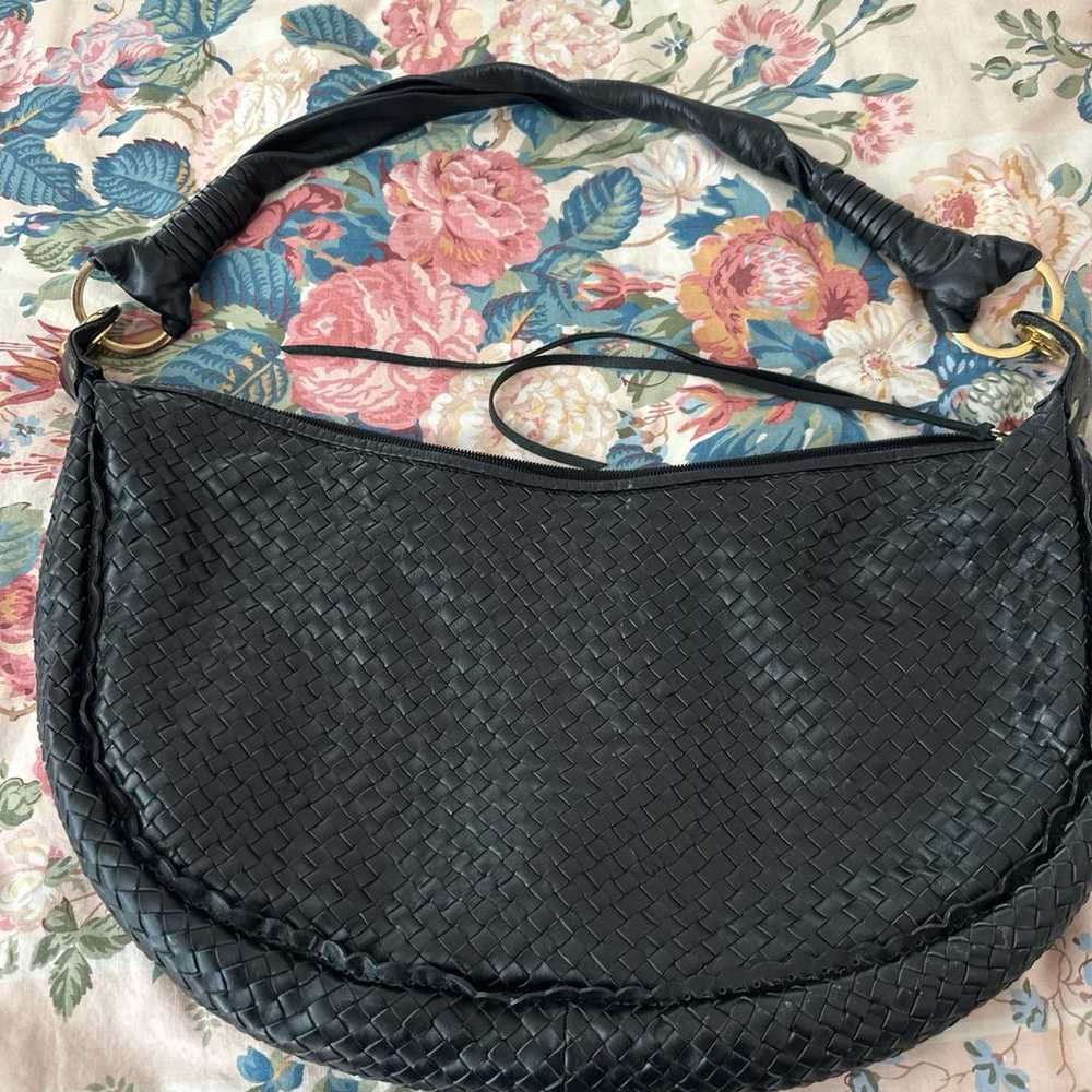 Leather italian woven bag - image 1