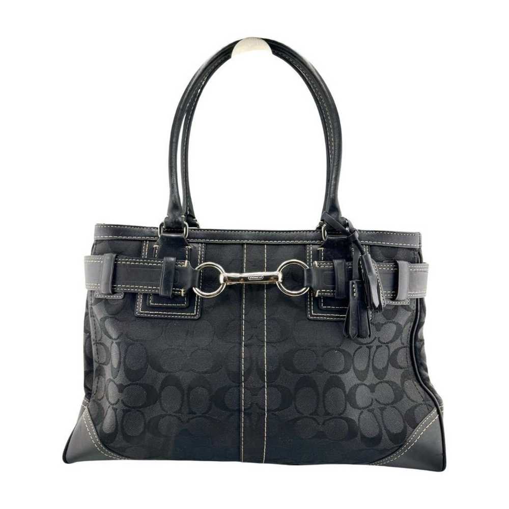 COACH Hamptons Tote Bag with Tassel Signature - image 4