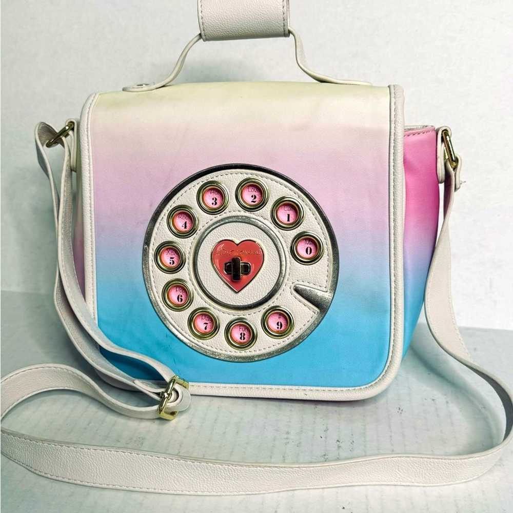 Betsey Johnson Phone Purse Call Me Ombre Print Sh… - image 1