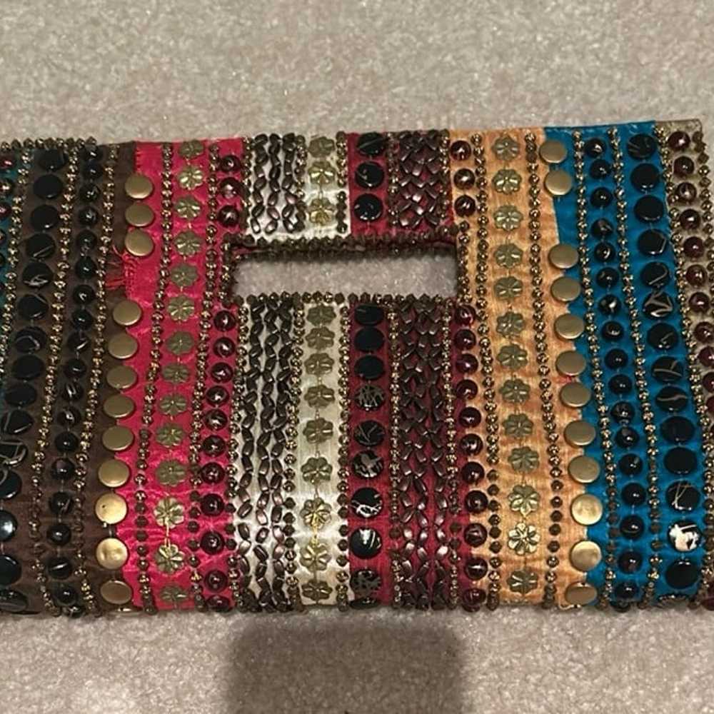 Multicolor beaded clutch - image 1