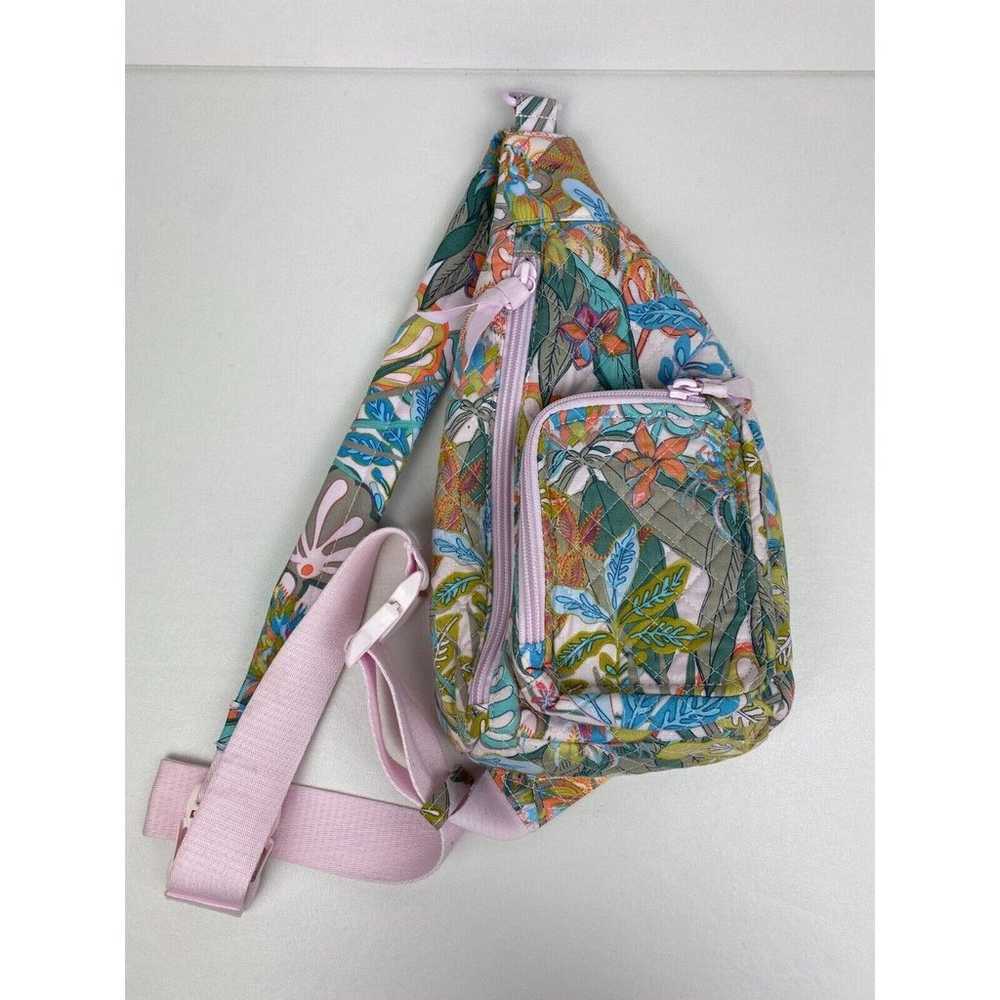 Vera Bradley Sling Bag Backpack Purse Rainforest … - image 11