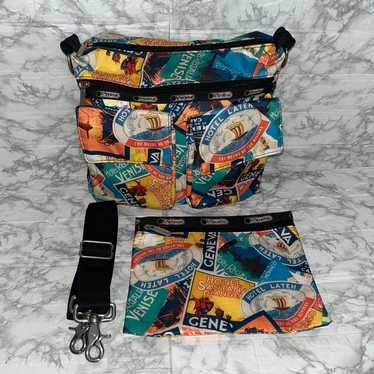 Lesportsac Shoulder Bag World Sea Yacht Pattern B… - image 1