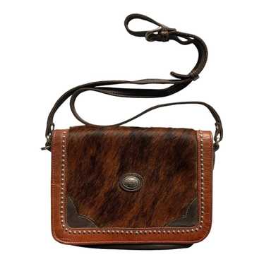 Vintage American West leather crossbody Brown bag… - image 1