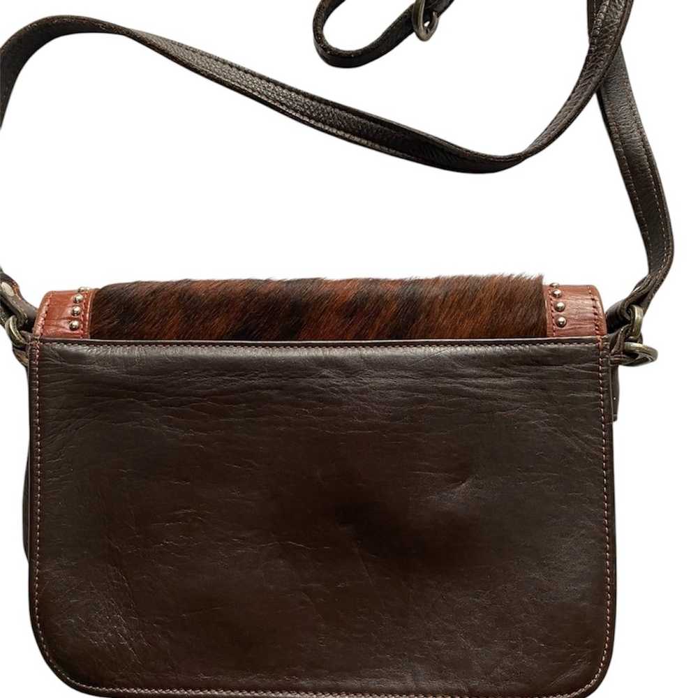 Vintage American West leather crossbody Brown bag… - image 2