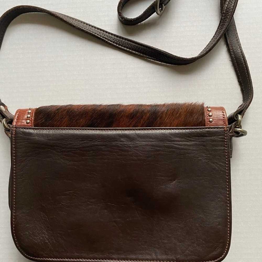 Vintage American West leather crossbody Brown bag… - image 5