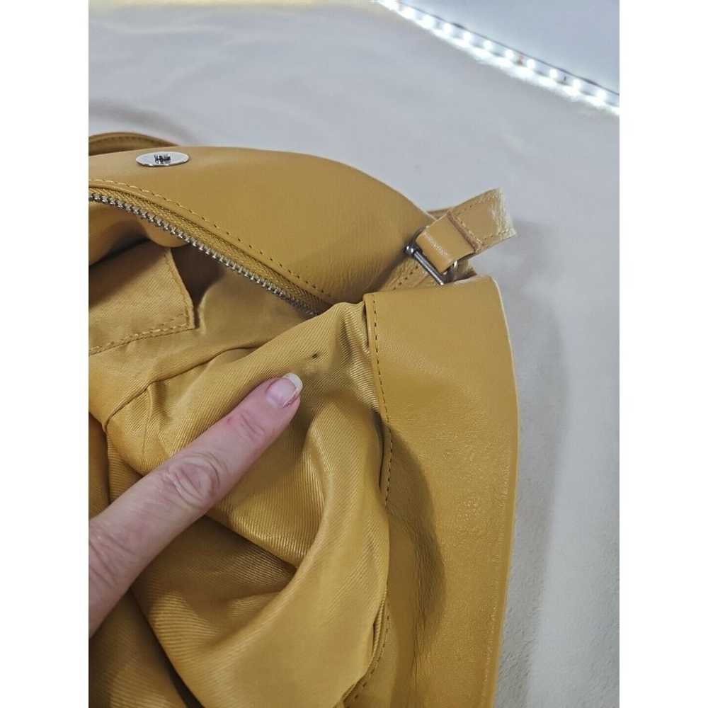 Tano Made In ITALY Yellow Leather Slouchy Hobo Ba… - image 10