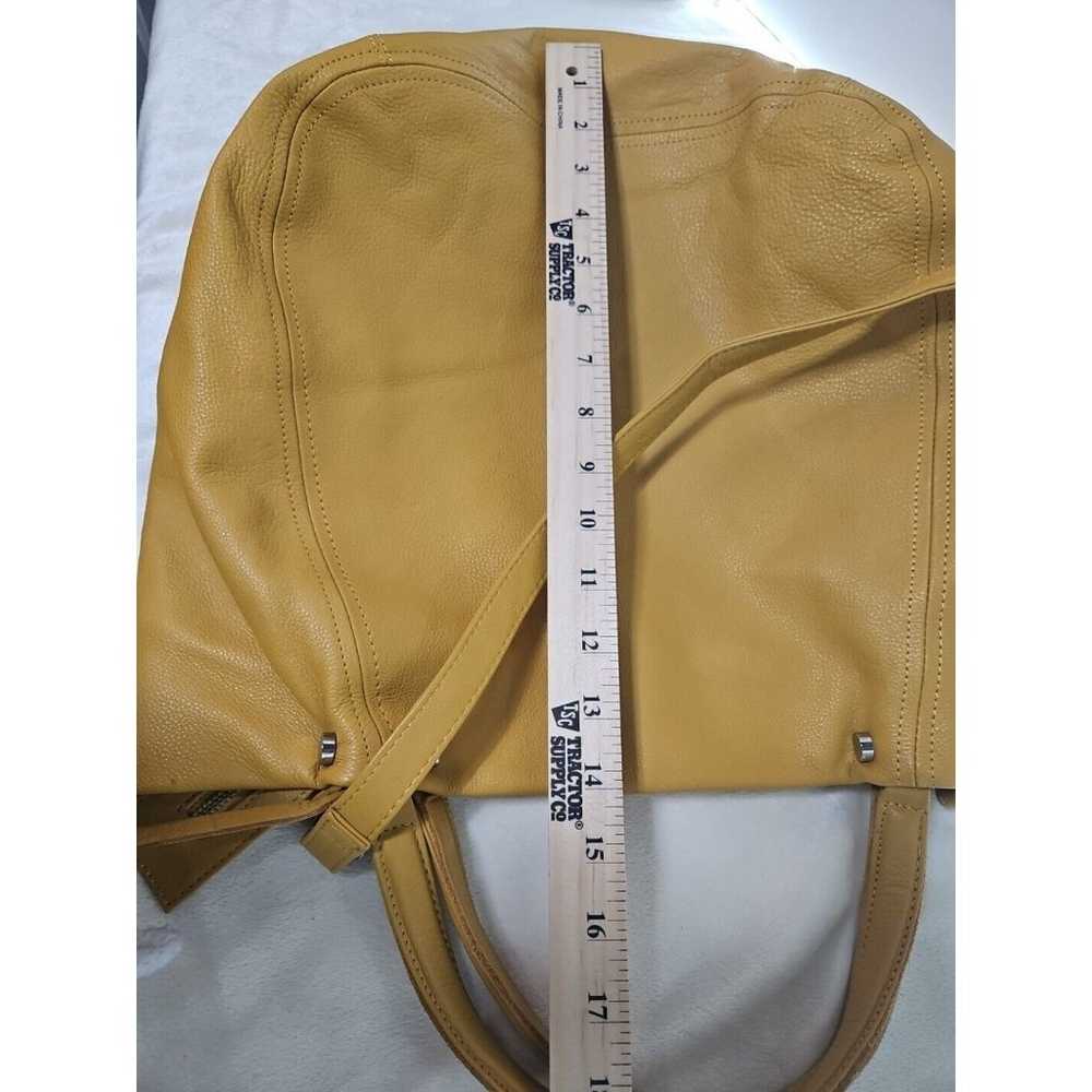 Tano Made In ITALY Yellow Leather Slouchy Hobo Ba… - image 12