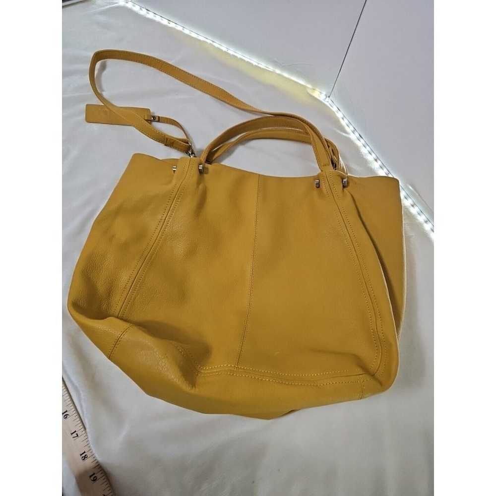 Tano Made In ITALY Yellow Leather Slouchy Hobo Ba… - image 4