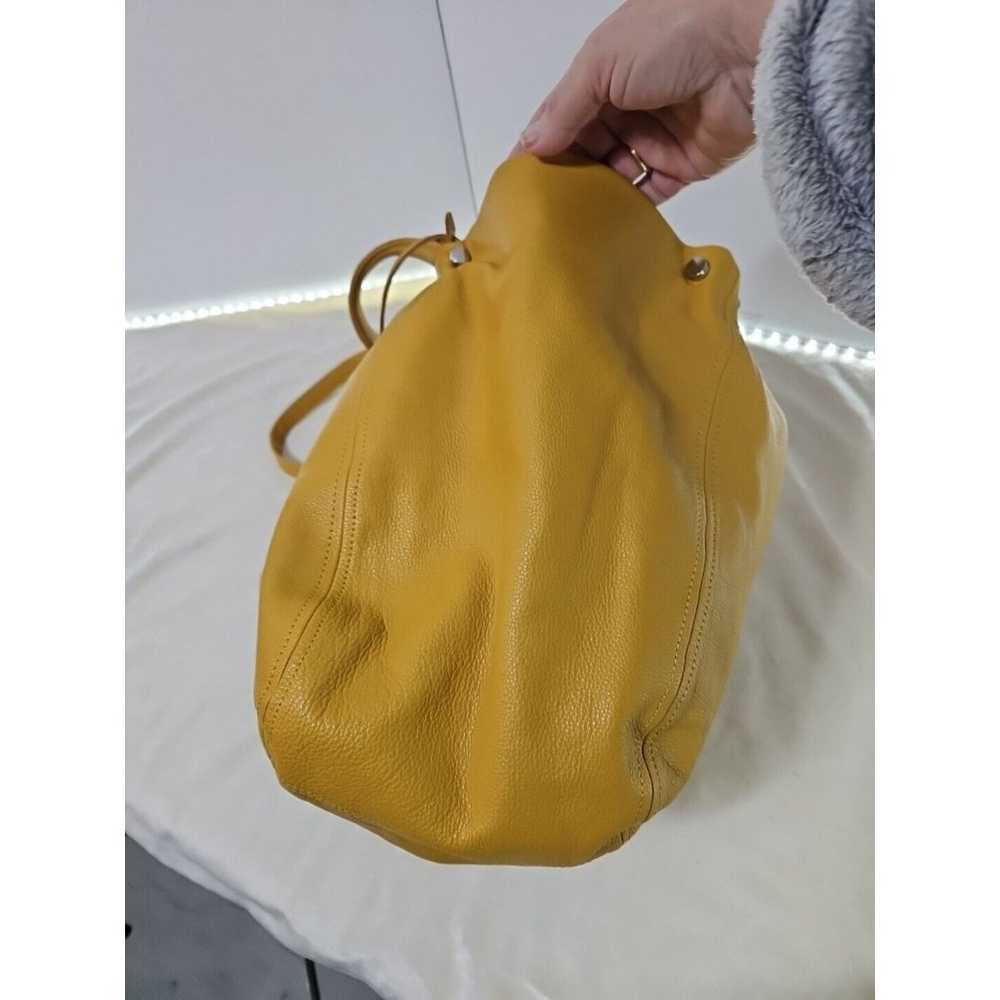 Tano Made In ITALY Yellow Leather Slouchy Hobo Ba… - image 5