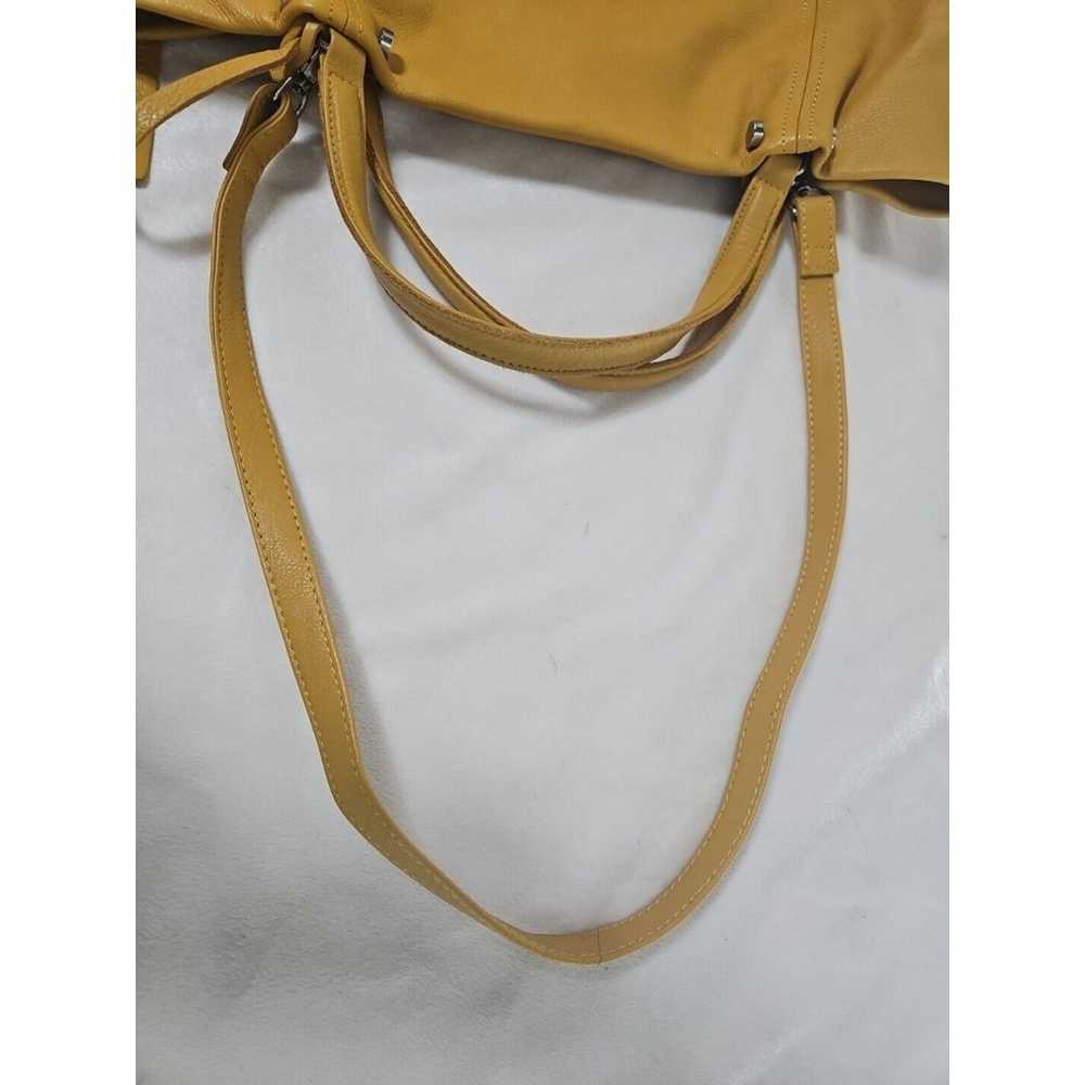 Tano Made In ITALY Yellow Leather Slouchy Hobo Ba… - image 8