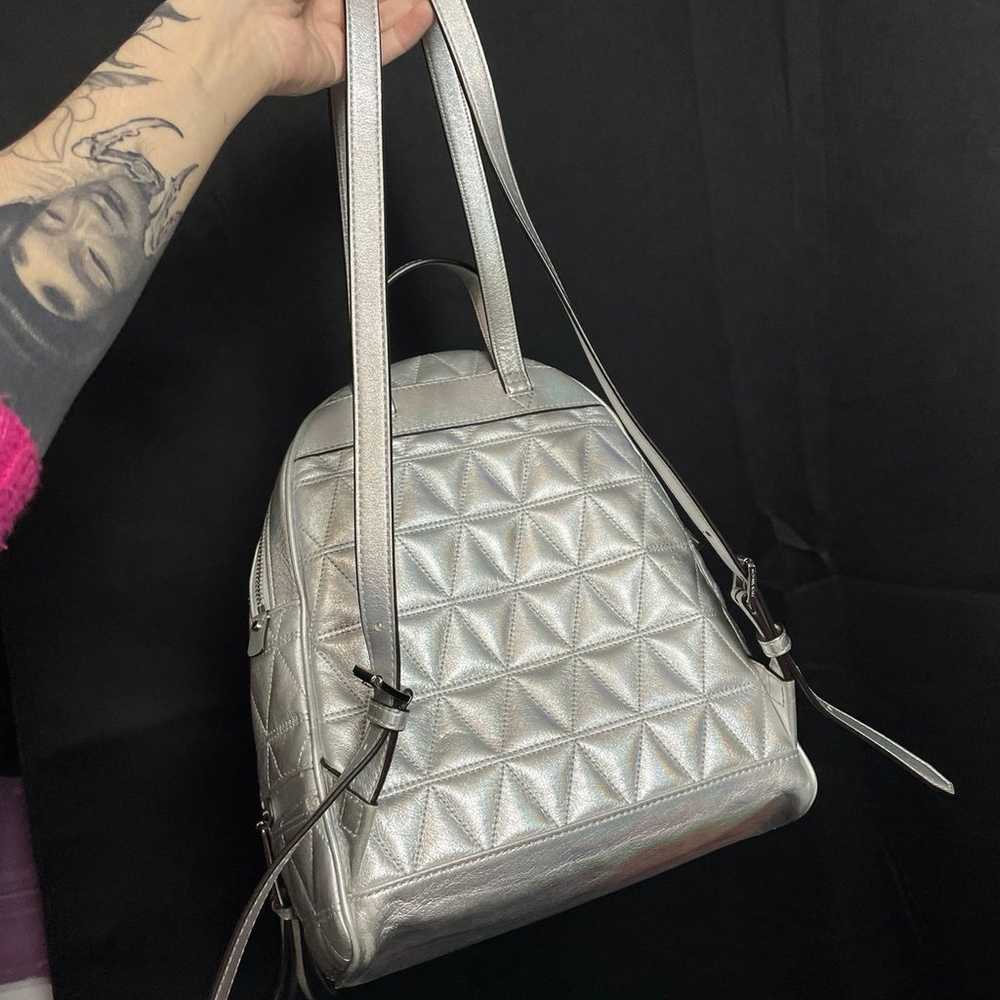 Michael Kors Silver/holo mini backpack - image 2