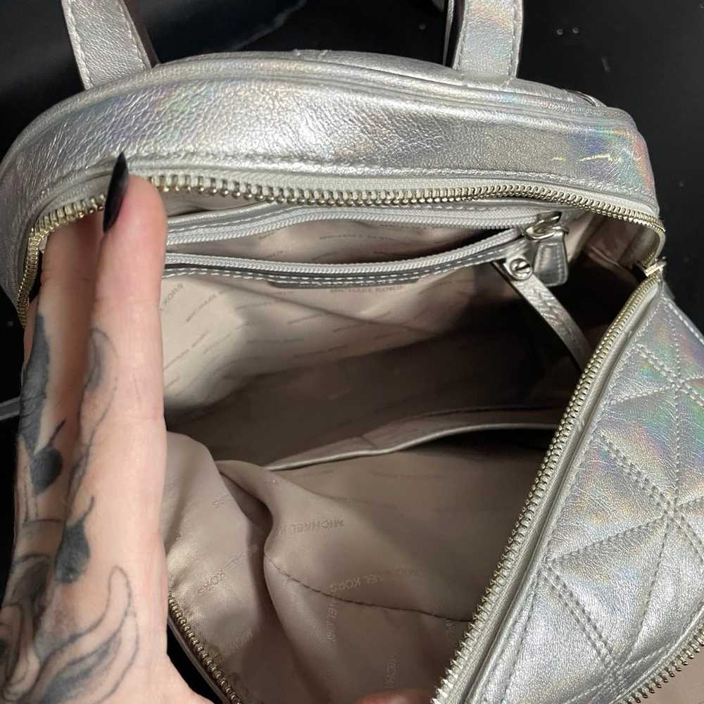 Michael Kors Silver/holo mini backpack - image 7