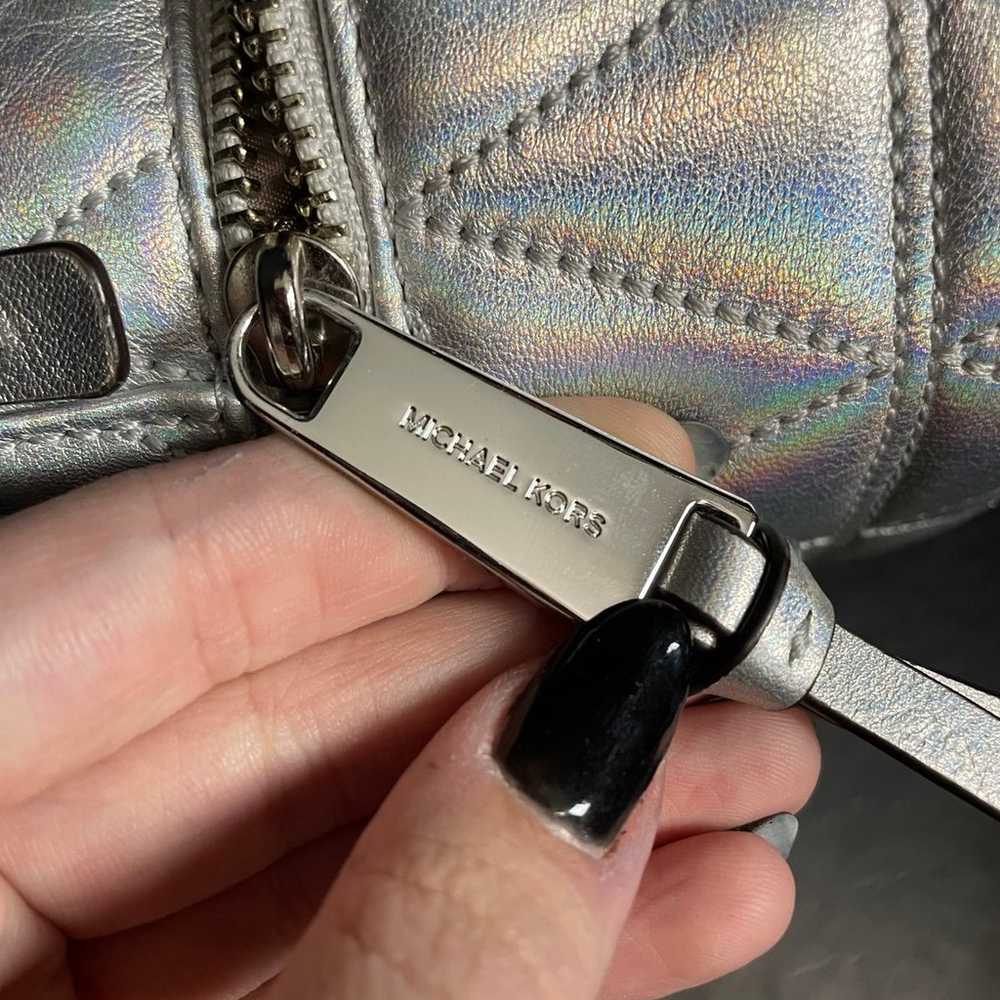 Michael Kors Silver/holo mini backpack - image 8