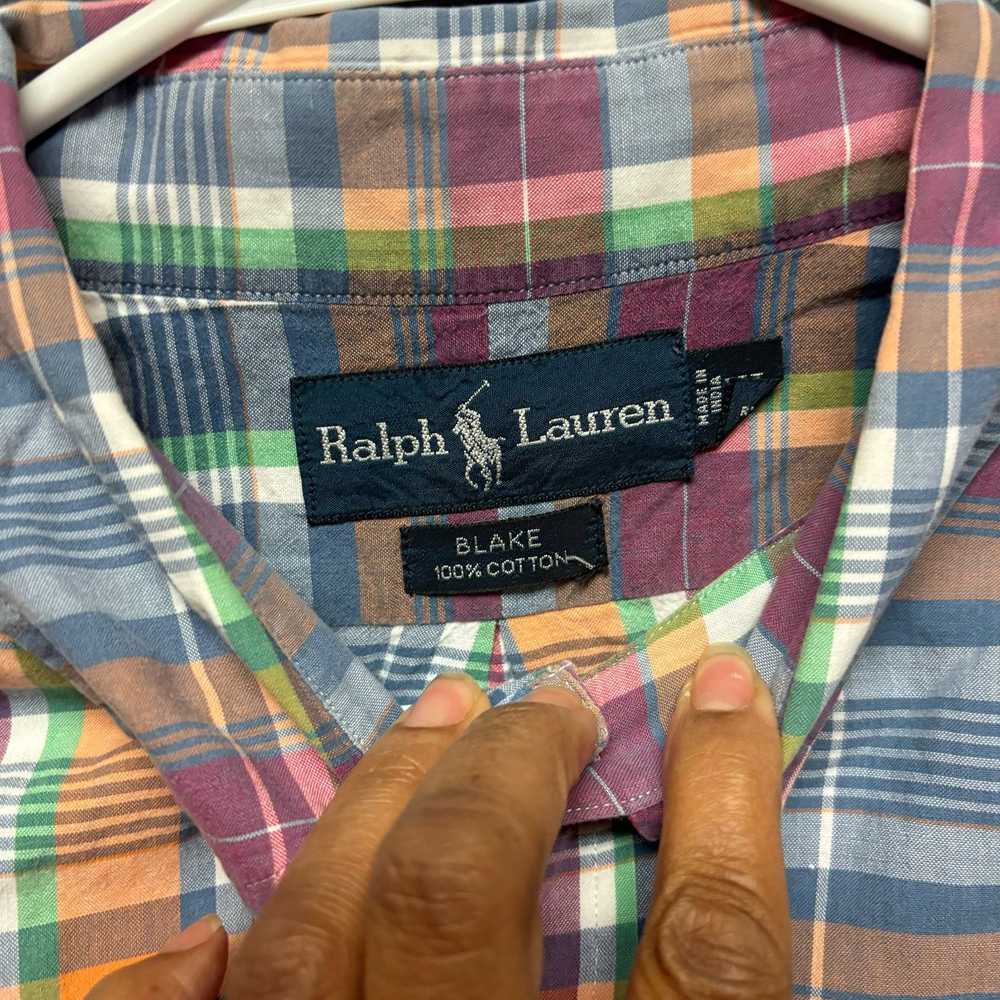 Ralph Lauren Vintage Ralph Lauren Plaid Shirt Bla… - image 3