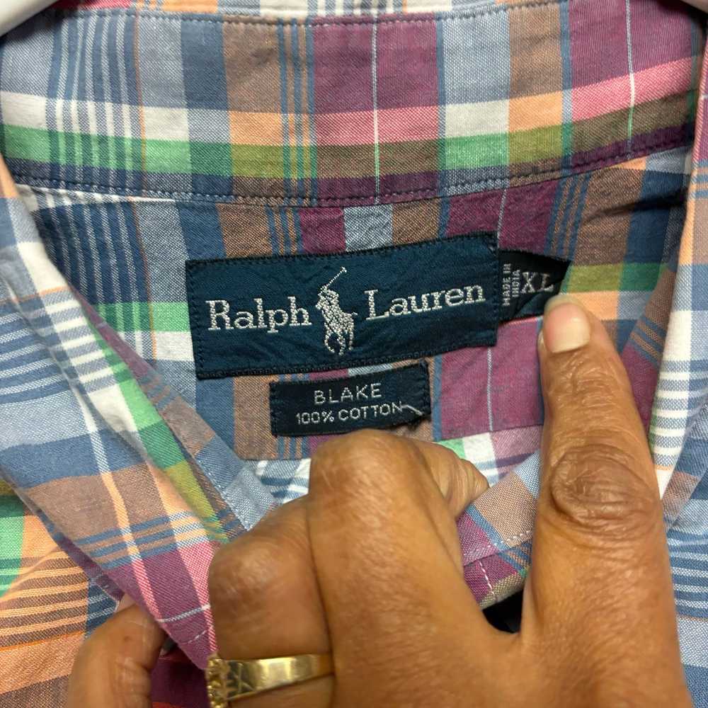 Ralph Lauren Vintage Ralph Lauren Plaid Shirt Bla… - image 8