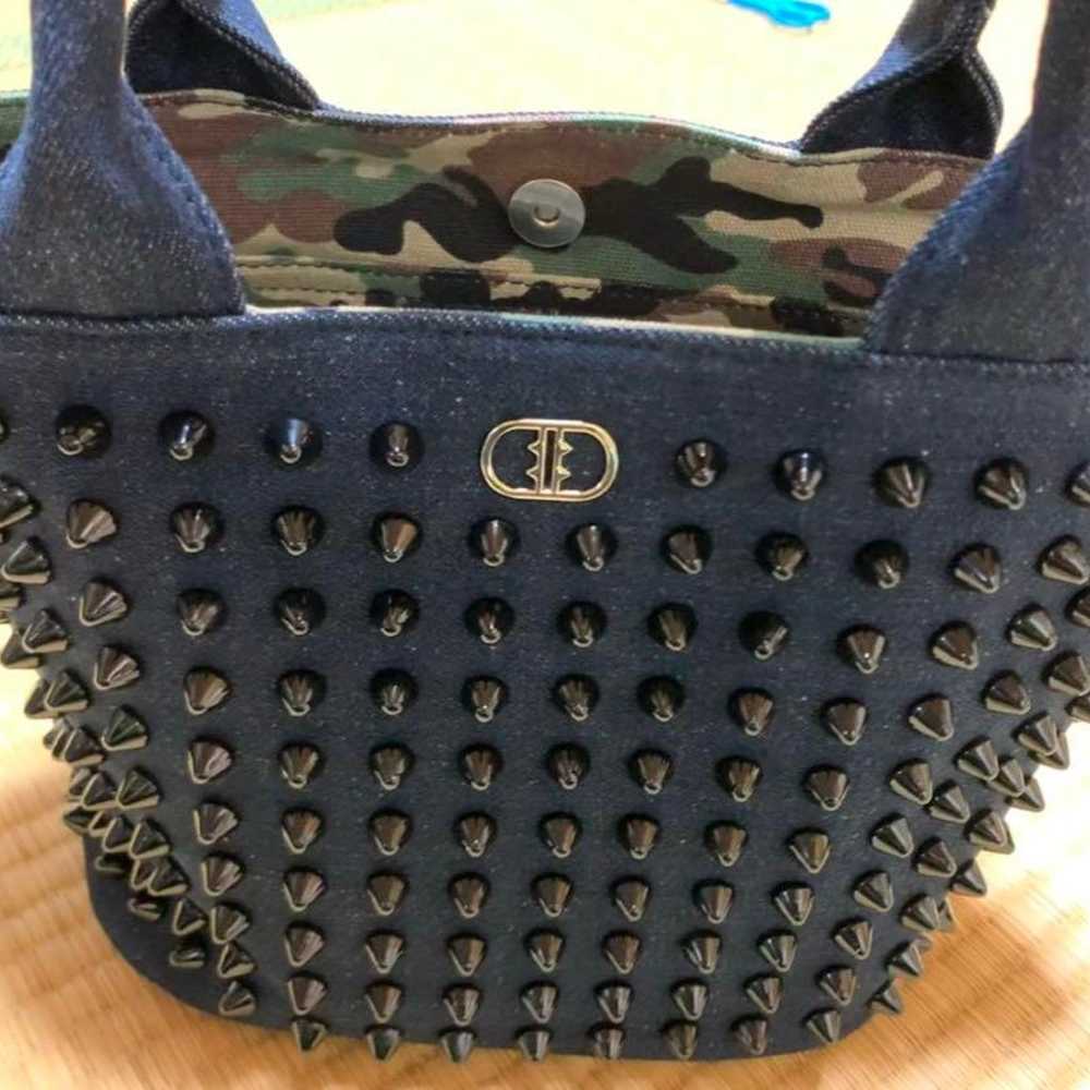 DIAVEL Diavel Studded Navy Tote Bag - image 1