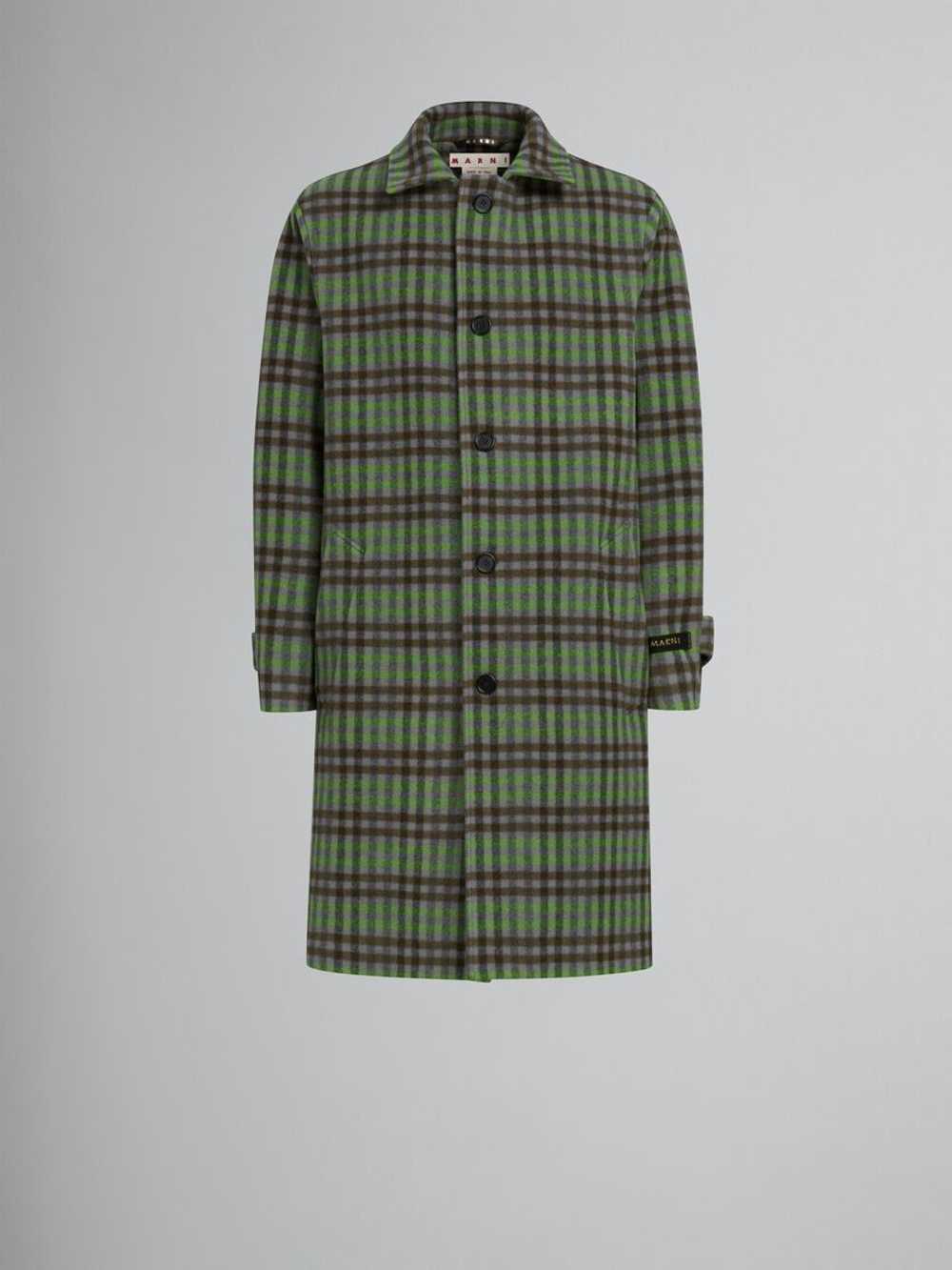 Marni o1w1db10125 Check Pattern Wool Coat in Mult… - image 1