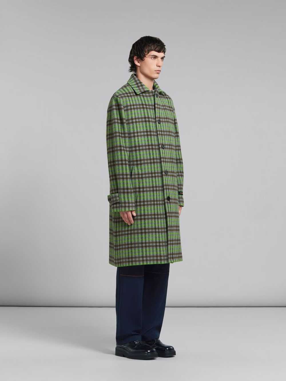 Marni o1w1db10125 Check Pattern Wool Coat in Mult… - image 3