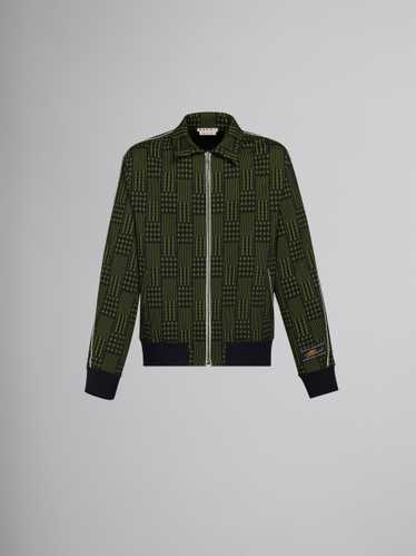 Marni o1w1db10125 Jersey Jacket With Checks And St