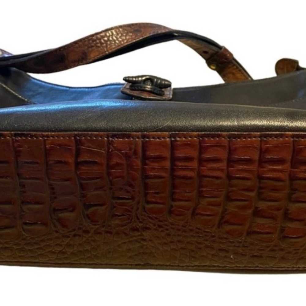 Brahmin Vintage 90s Isabelle Black Tuscan Italian… - image 8