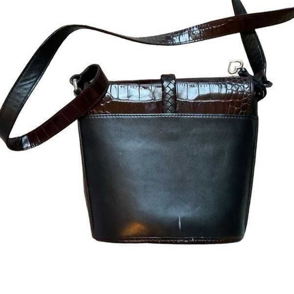 Brighton leather brown and black crossbody bag - image 4