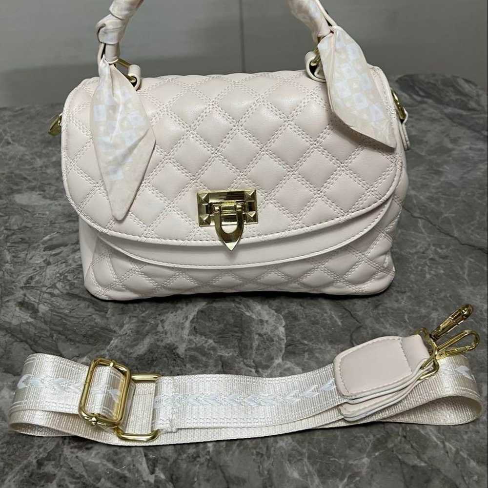 White Quilted Handbag - image 5