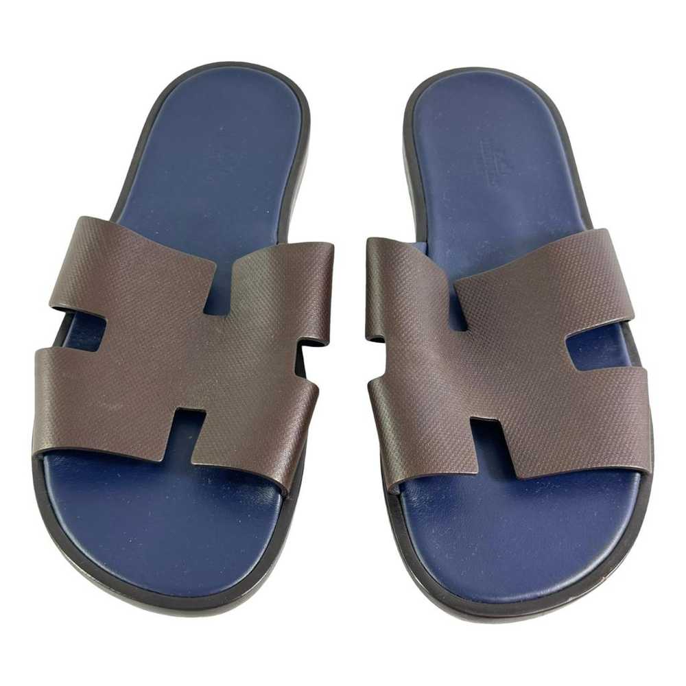 Hermès Izmir leather sandals - image 1