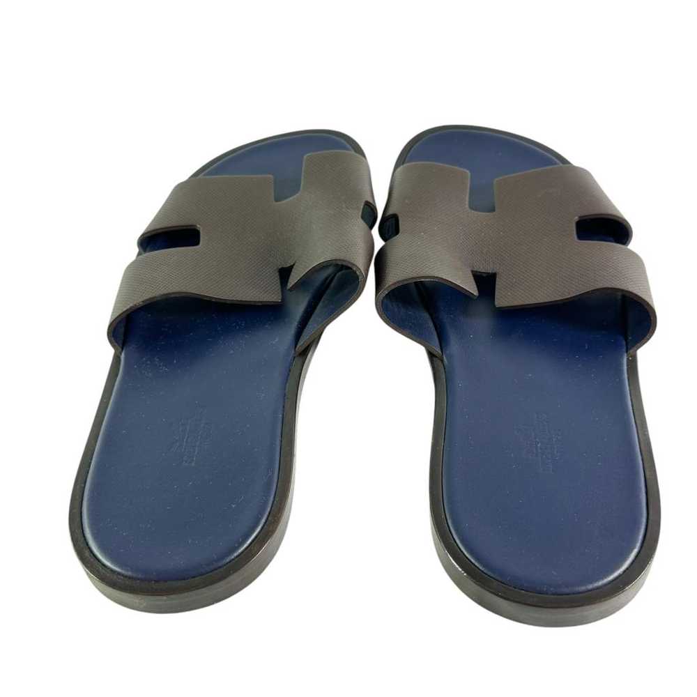 Hermès Izmir leather sandals - image 8