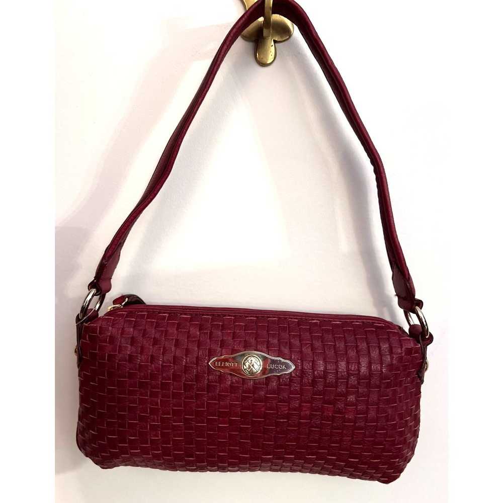 Elliot and Lucca Red Leather Weaved Bag - image 1