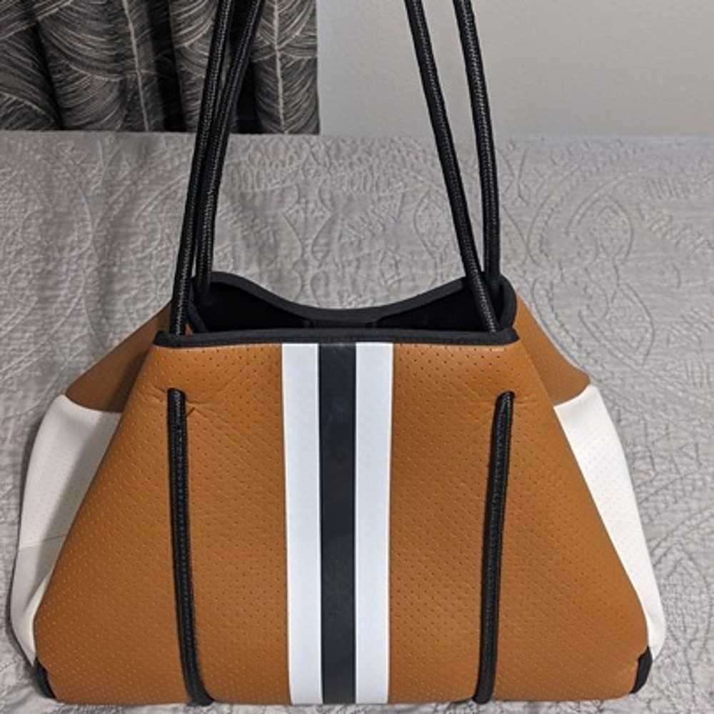 Haute Shore Neoprene Tote Bag (Brown/Black/White) - image 1