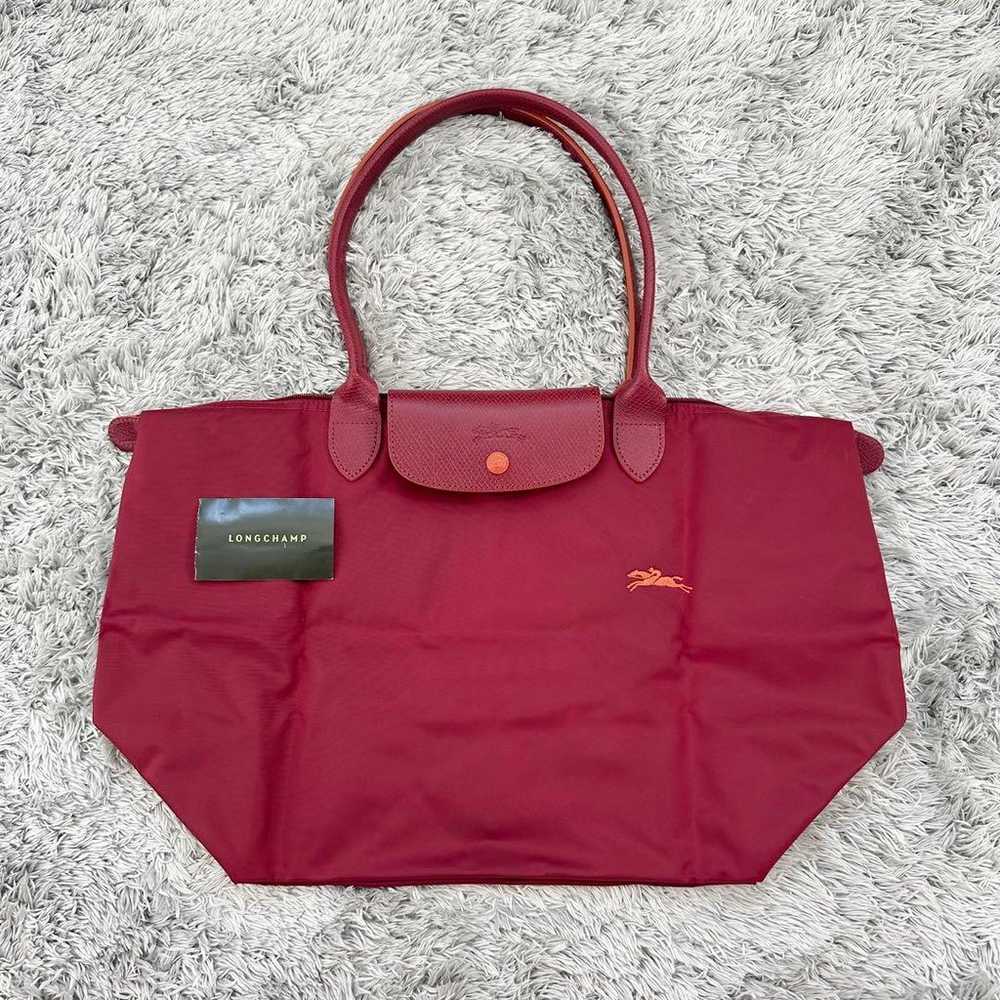 Burgundy Nylon Shoulder Bag - image 3