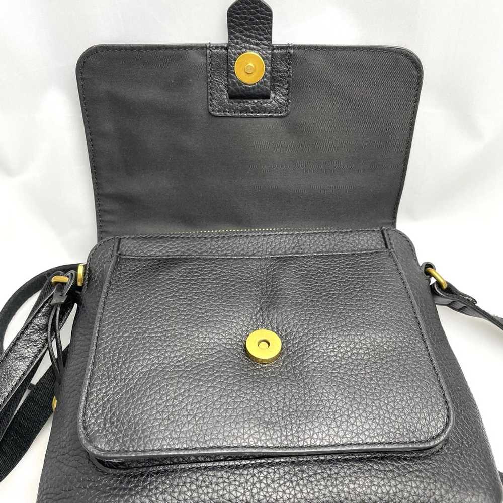 Fossil Kinley Small Leather Crossbody, Black/Gold - image 7