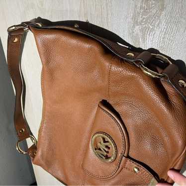 Genuine Leather Brown Michael Kors Purse