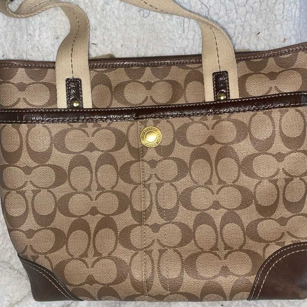 Coach Tan Bag - image 8