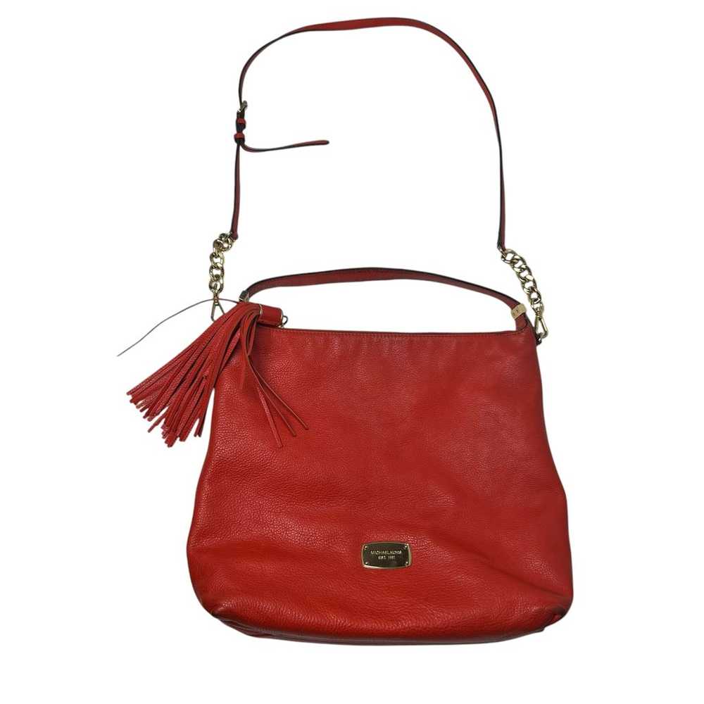 Michael Kors Hobo Bag Orange Red Soft Pebbled Lea… - image 2