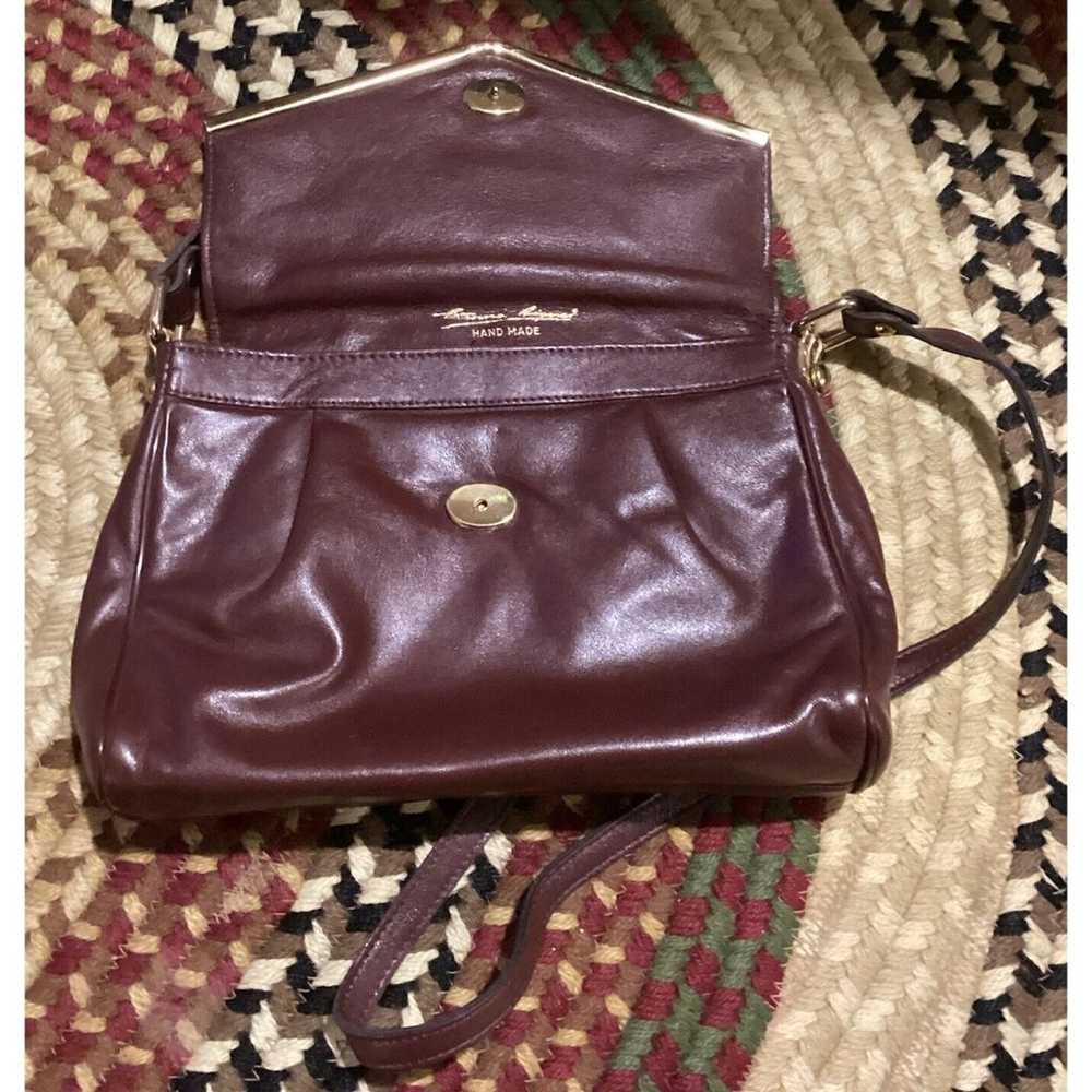 70s Etienne Aigner Oxblood Leather Shoulder Bag P… - image 6